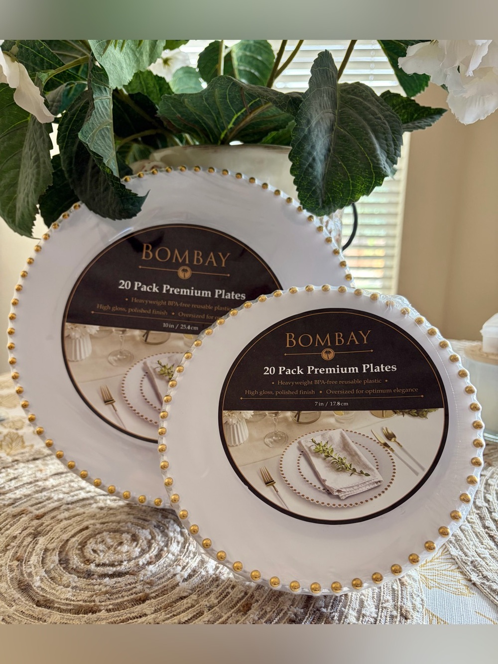 New Bombay Premium Pearl Edge Plate Set – 40 Pc Set